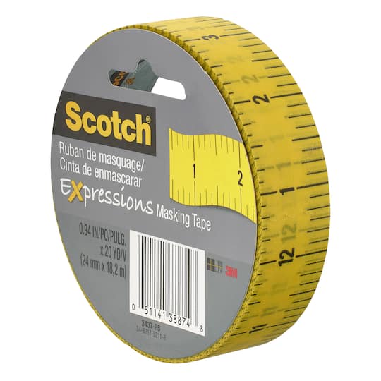 3M Scotch® Expressions Masking Tape, Ruler